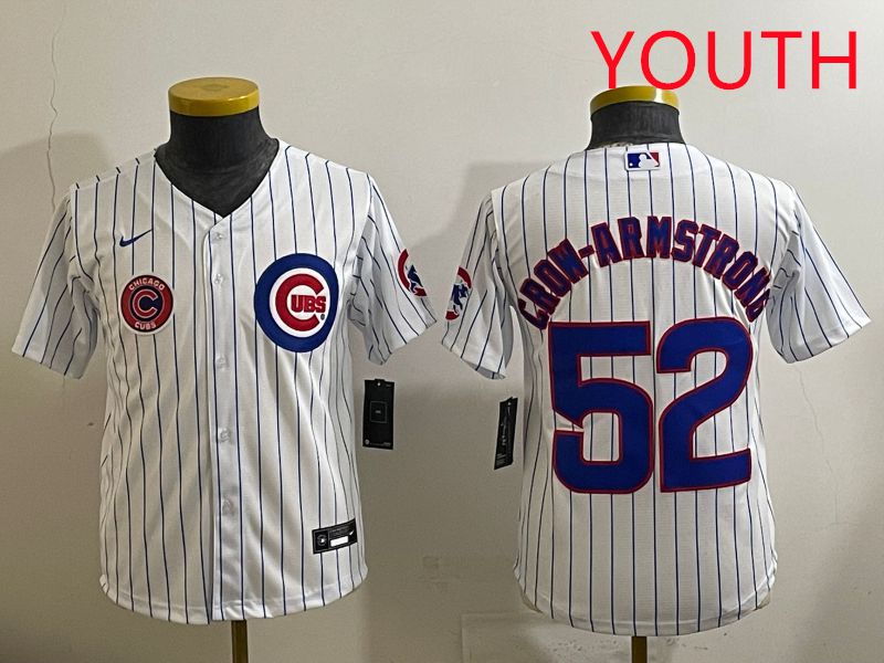 Youth 2025 Chicago Cubs #52 Crow-Armstrong White Stripe Game Nike MLB Jersey style 7
